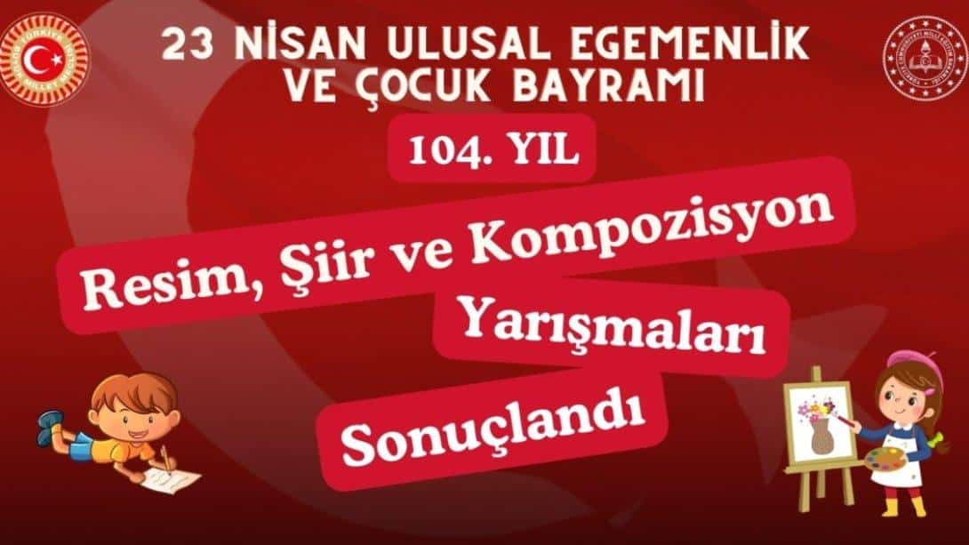 23 Nisan Ulusal Egemenlik ve Çocuk Bayramı Resim, Şiir ve Kompozisyon Yarışmaları Sonuçlandı. Okulumuz Çakır Hasan Ortaokulu 8/C Sınıfı Öğrencisi Sudenur DELİKKAYA Şiir Dalında Türkiye 1. Olmuştur.